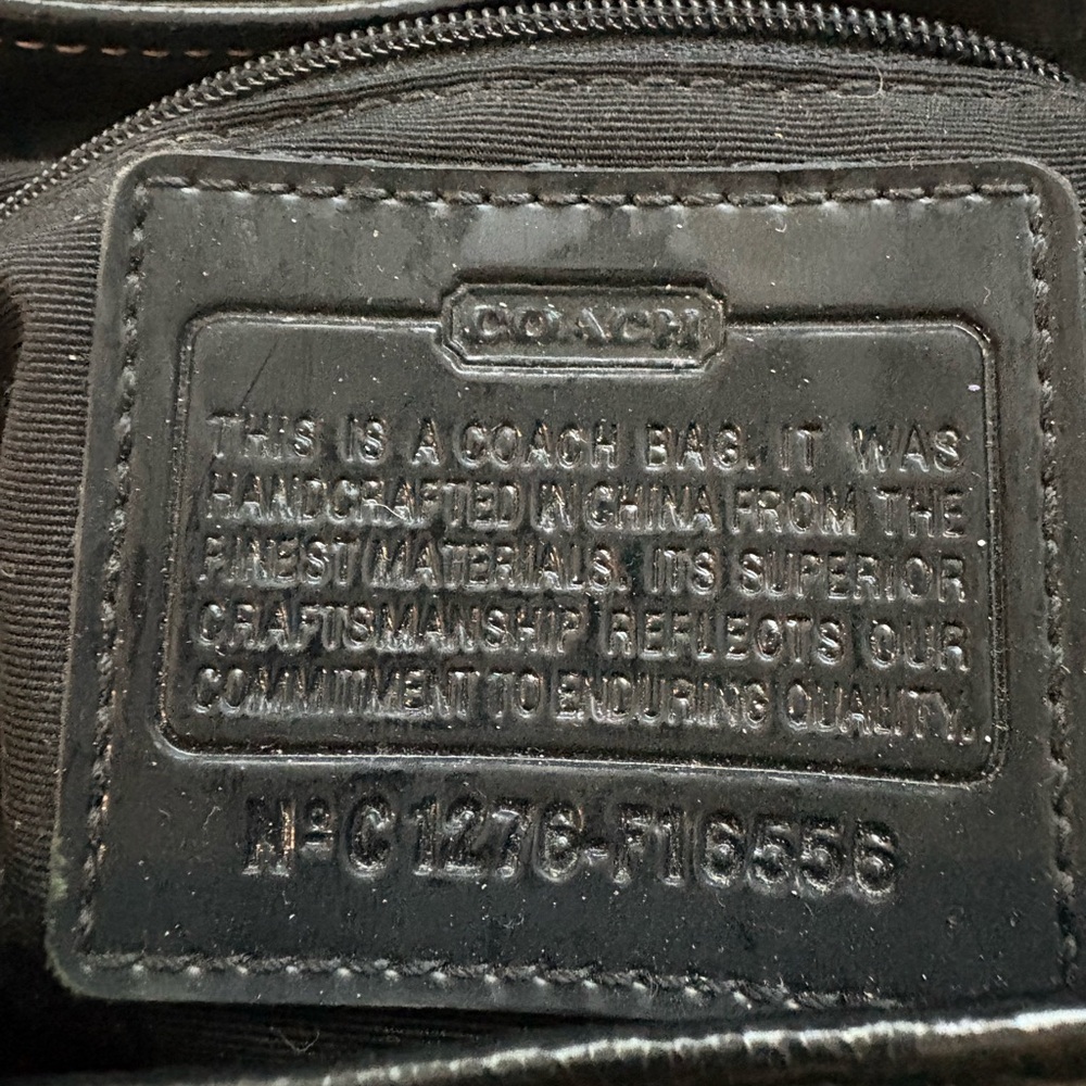 Coach Black and GreySignature Canvas Drawstring Backpack - Picture 6 of 9